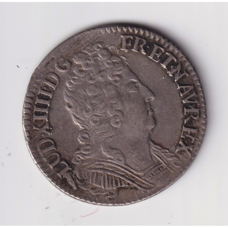 Louis XIV - 1/10 écu aux 3 couronnes - 1715 W Lille - TTB