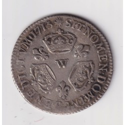 Louis XIV - 1/10 écu aux 3 couronnes - 1715 W Lille - TTB 2