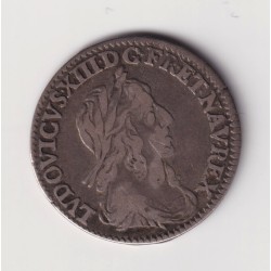 Louis XIII - 1/12 écu - 1643 A Paris - 2e poinçon - point - TB+