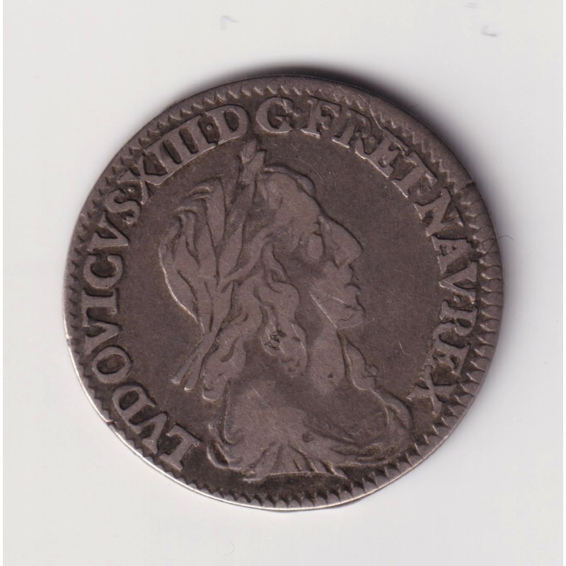 Louis XIII - 1/12 écu - 1643 A Paris - 2e poinçon - point - TB+