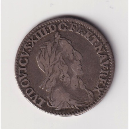 Louis XIII - 1/12 écu - 1643 A Paris - 2e poinçon - point - TB+
