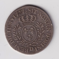 Louis XV - 1/5 écu aux branches d'olivier - 1727 D Lyon - TB 2