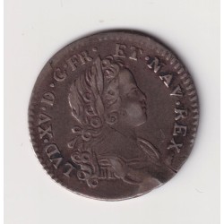 Louis XV - 1/12 écu ou 10 Sol France-Navarre - 1719 X Amiens - TB/TB+