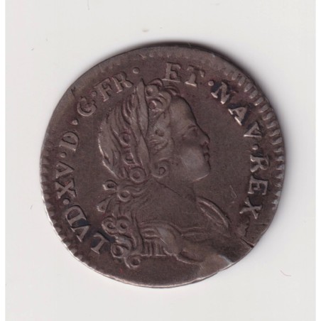 Louis XV - 1/12 écu ou 10 Sol France-Navarre - 1719 X Amiens - TB/TB+