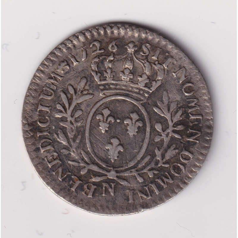 Louis XV - 1/10 écu branches d'olivier - 1726 N Montpellier - TB