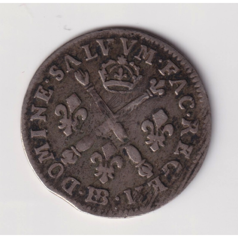 Louis XIV - 5 Sols aux insignes - 1703 BB Strasbourg - TB+