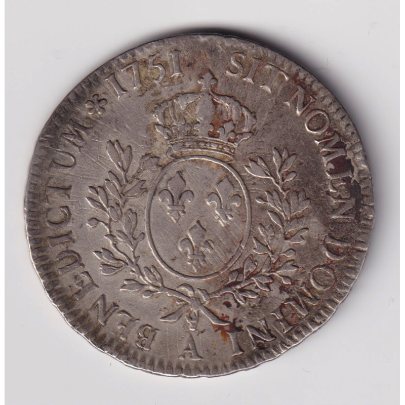 Louis XV - Écu au bandeau - 1751 A Paris - TB+