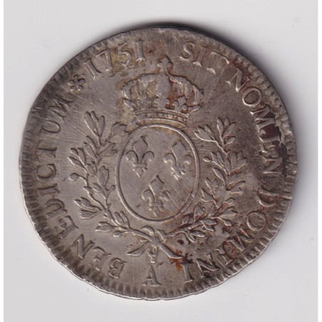 Louis XV - Écu au bandeau - 1751 A Paris - TB+