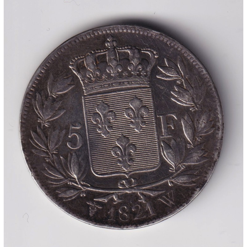 5 Francs Louis XVIII - 1821 W Lille - TTB+