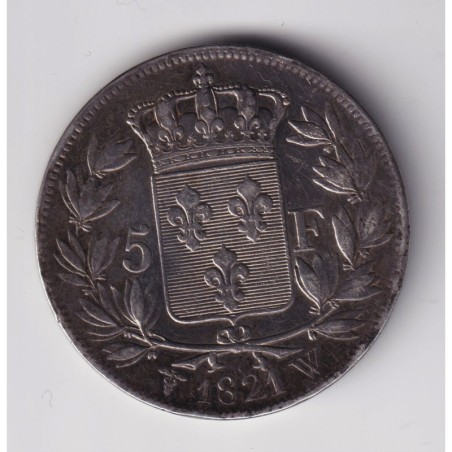 5 Francs Louis XVIII - 1821 W Lille - TTB+