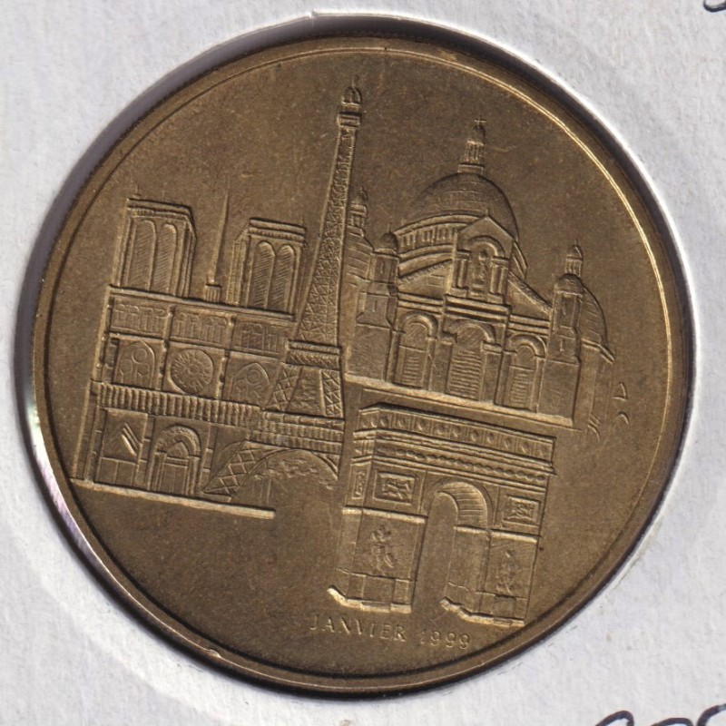 Dept7516 - 4 Monuments Paris et logo euro - 1999 - Thomas cook