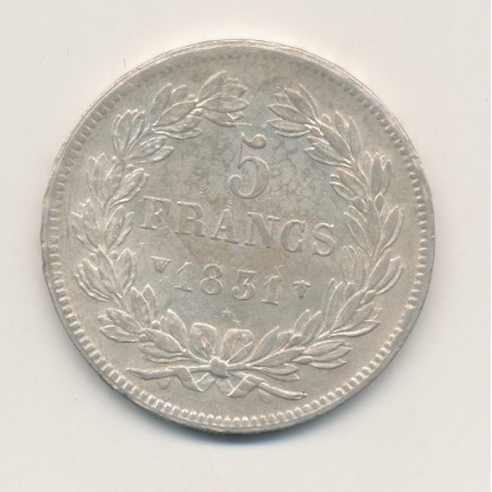 5 Francs Louis philippe I - 1831 W Lille - Tranche en relief