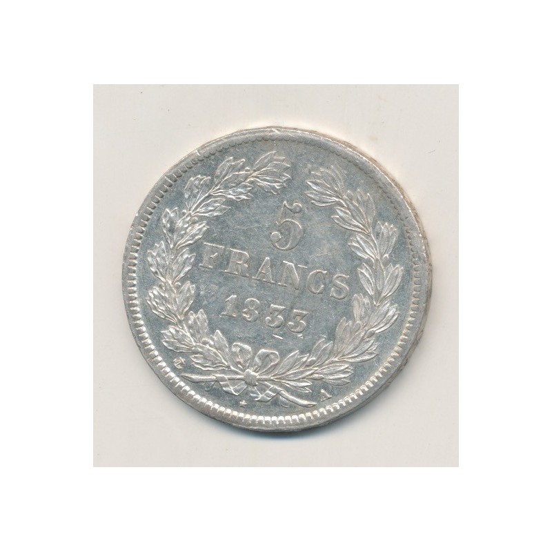 5 Francs Louis philippe I - 1833 A Paris