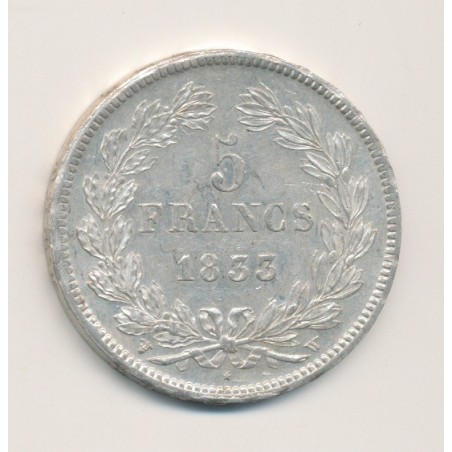 5 Francs Louis philippe I - 1833 W Lille