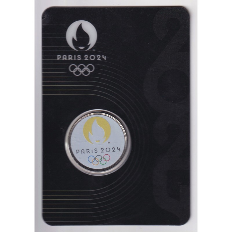 Blister noir - Jeux Olympiques Paris 2024 - Emblème JO - en couleur 