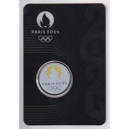 Blister noir - Jeux Olympiques Paris 2024 - Emblème JO - en couleur 