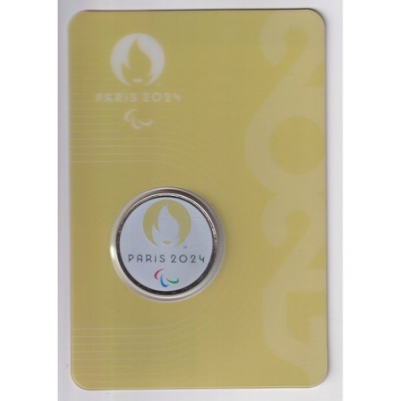Blister jaune - Jeux Olympiques Paris 2024 - Emblème JO - en couleur 