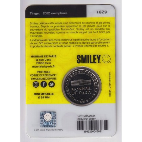 Blister - 50 ans smiley - Paris  - 2022