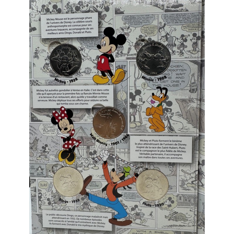 Livret album avec 10 Médailles - Disney - Monnaie de Paris