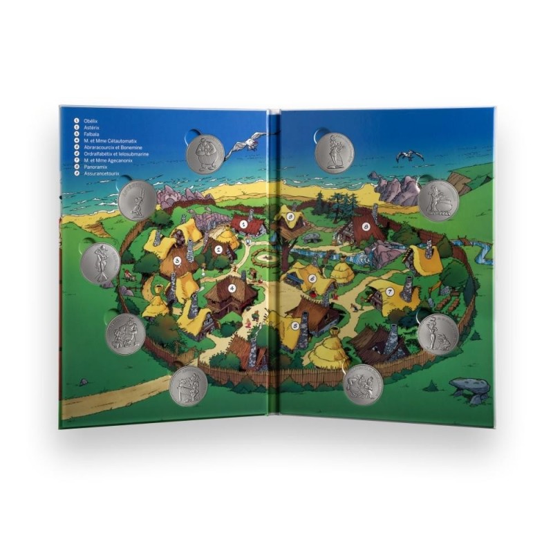 Dept7506 - Collection Astérix 2018 - 9 Médailles + Livret Album - Paris