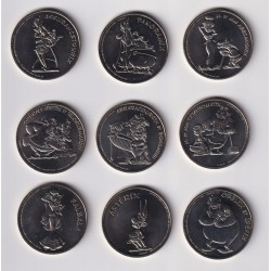 Dept7506 - Collection Astérix 2018 - 9 Médailles + Livret Album - Paris