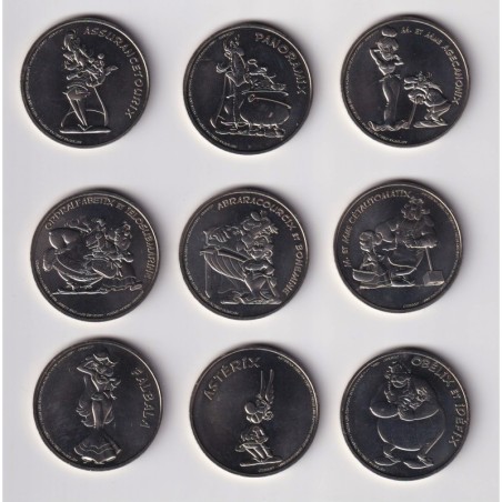 Dept7506 - Collection Astérix 2018 - 9 Médailles + Livret Album - Paris