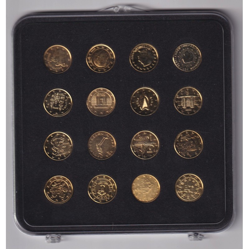 Coffret - 16 Monnaies de 1 Cent Euro doré