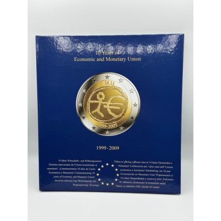 Série complète - 2 Euro 2009 - 10e anniversaire UEM - 20 pièces + Livret album