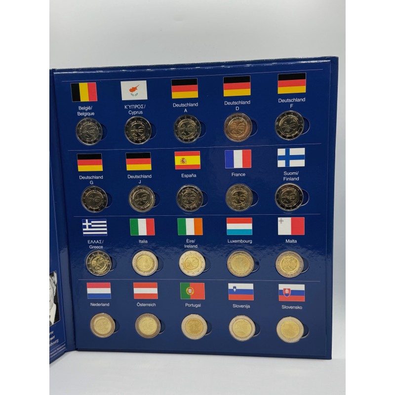 Série complète - 2 Euro 2009 - 10e anniversaire UEM - 20 pièces + Livret album