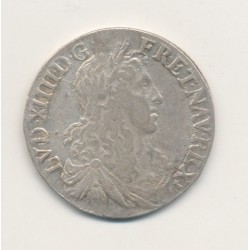 Louis XIV - 1/2 écu buste juvénile - 1661 Rennes