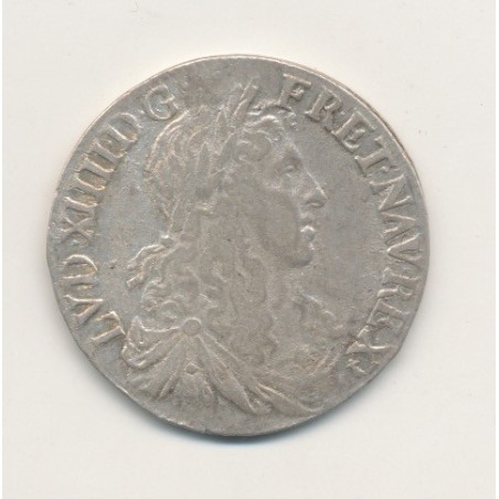 Louis XIV - 1/2 écu buste juvénile - 1661 Rennes