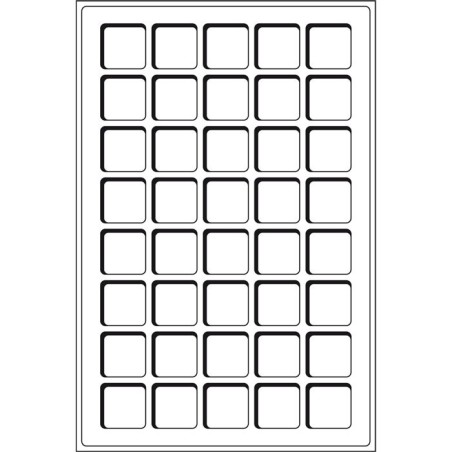 Plateaux TAB 40 Cases 33x33mm
