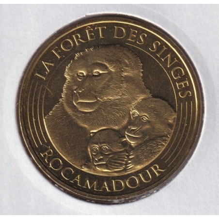 Dept46 - La foret des singes - 2017 - Singes mére et 2 petits - Rocamadour