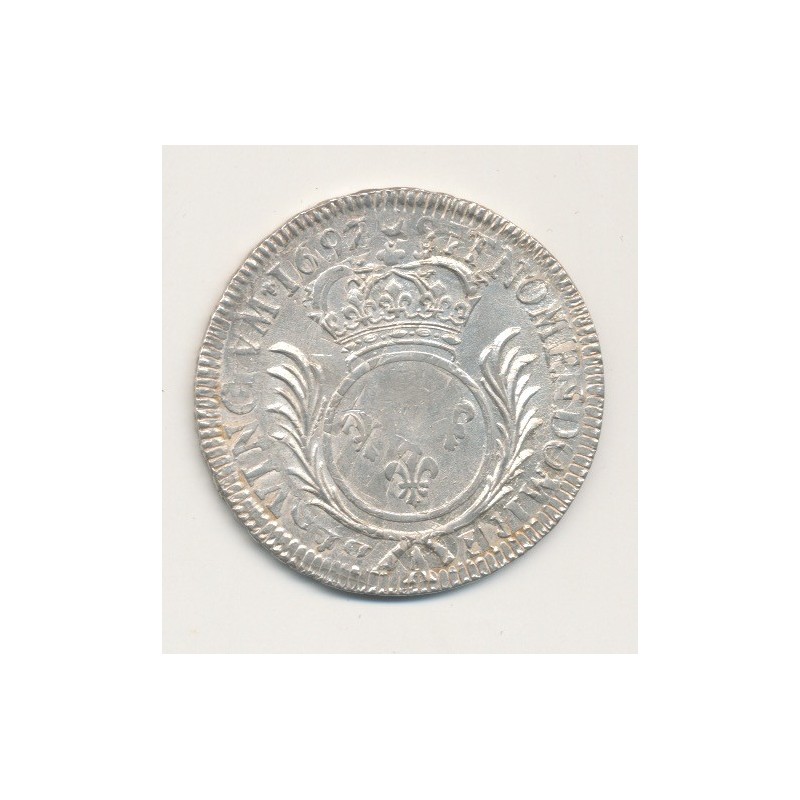 Louis XIV - 1/2 écu aux palmes - 1697 A Paris