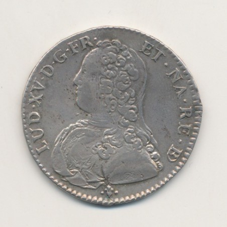 Louis XV - 1/2 écu du Béarn aux branches d'olivier - 1730 Pau