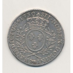Louis XV - 1/2 écu du Béarn aux branches d'olivier - 1730 Pau 2