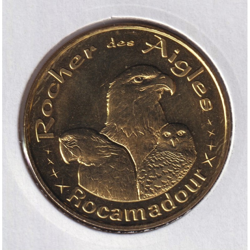 Dept46 - Rocher des aigles - 2018 - 3 aigles - Rocamadour 