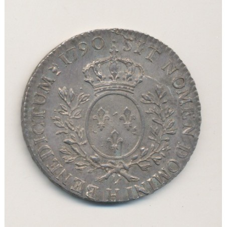 Louis XVI - 1/2 écu aux lauriers - 1790 H La Rochelle