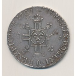 Louis XIV - Écu aux 8L - 1701 H La Rochelle 2