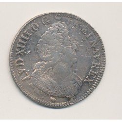 Louis XIV - Écu aux 8L - 1704 D Lyon