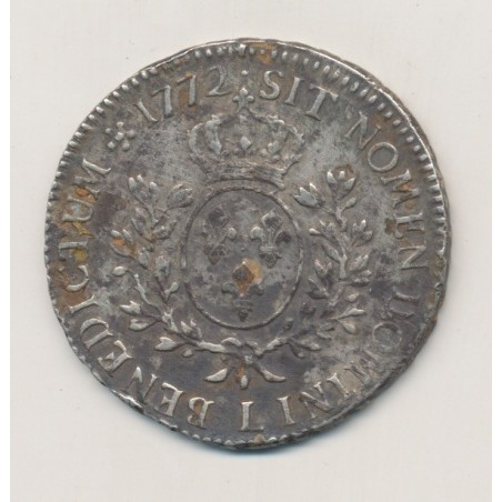 Louis XV - Écu à la vieille tête - 1772 L Bayonne