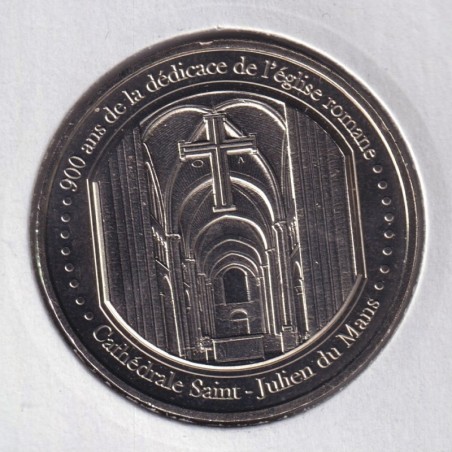 Dept72 - Cathédrale St julien - 2020 blanche - 900 ans de la Dédicace de l'église romane - Le mans 