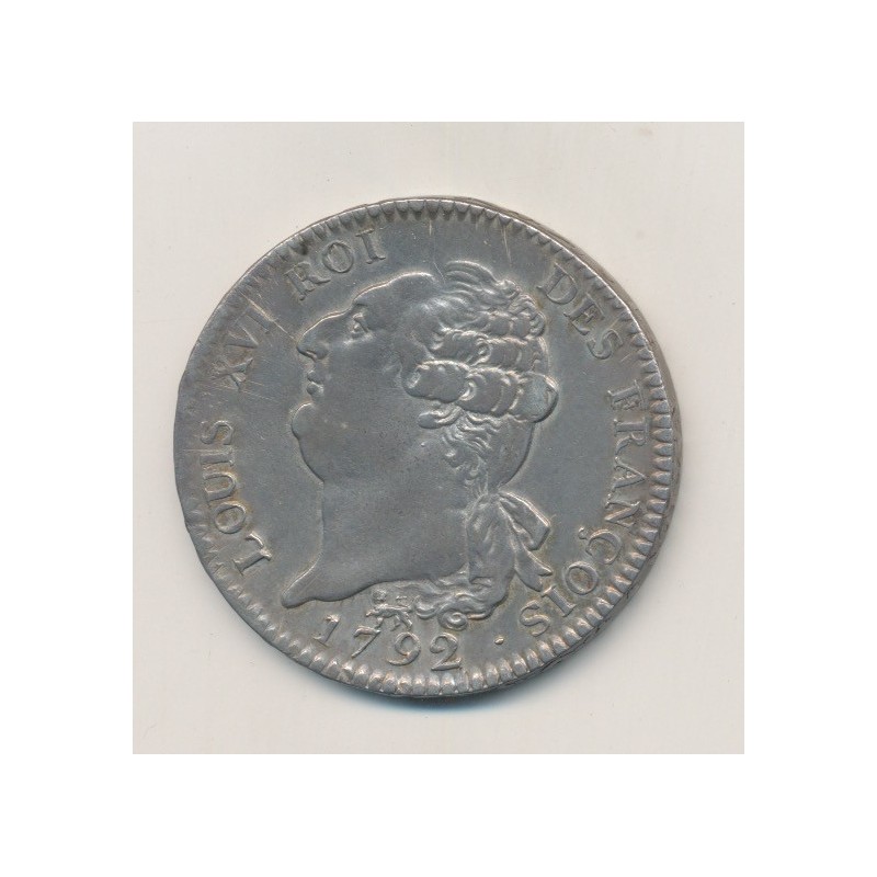 Écu de 6 livres - 1792 A Paris - constitution