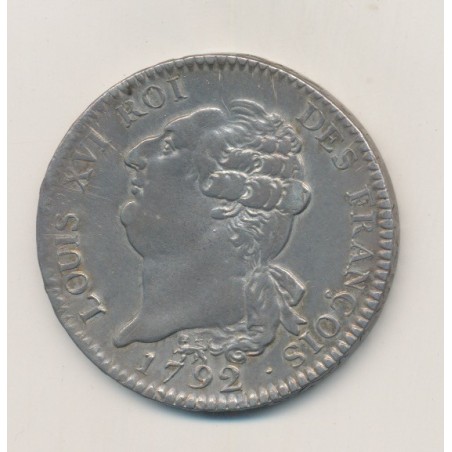 Écu de 6 livres - 1792 A Paris - constitution
