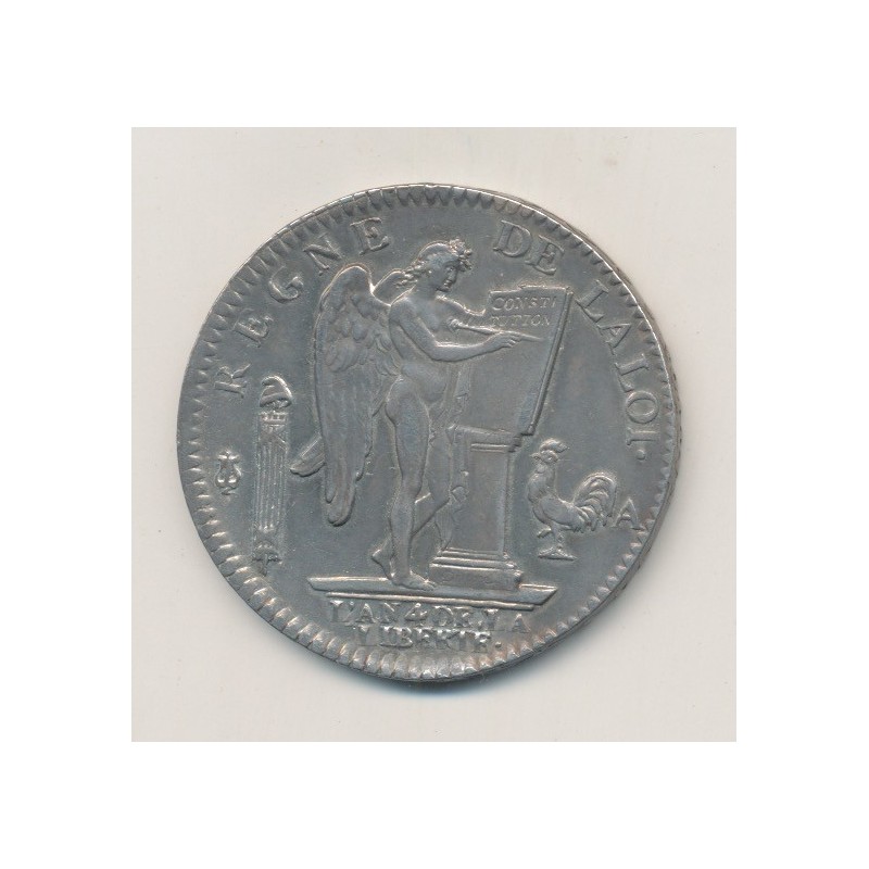 Écu de 6 livres - 1792 A Paris - constitution