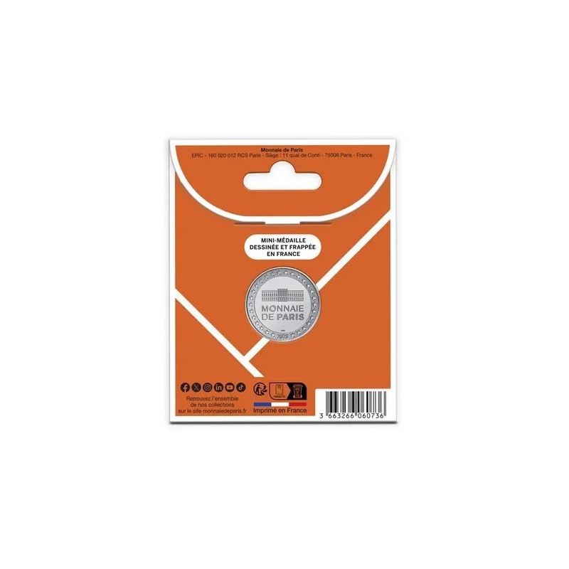 Dept7516 - Médaille Roland Garros 2025 - en couleur - Monnaie de Paris