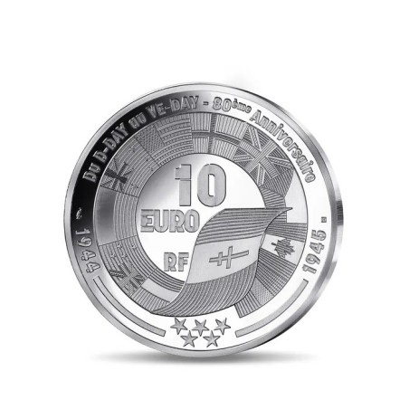 10 Euro 2025 - Soldat Anglais - 80e anniversaire Victory in Europe Day - argent Belle épreuve