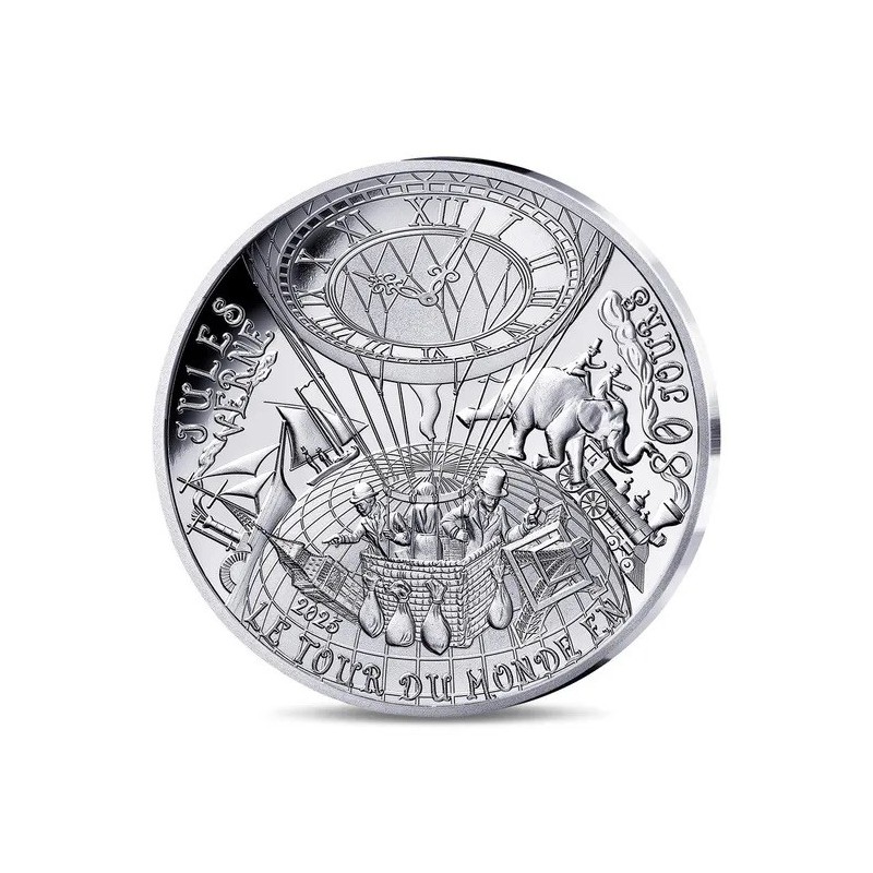 10 Euro 2025 - Tour du monde en 80 Jours - Jules Verne - L'art de la plume - argent Belle épreuve