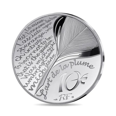 10 Euro 2025 - Tour du monde en 80 Jours - Jules Verne - L'art de la plume - argent Belle épreuve