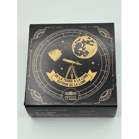10 Euro 2025 - de la terre à la lune - Jules Verne - L'art de la plume - argent Belle épreuve